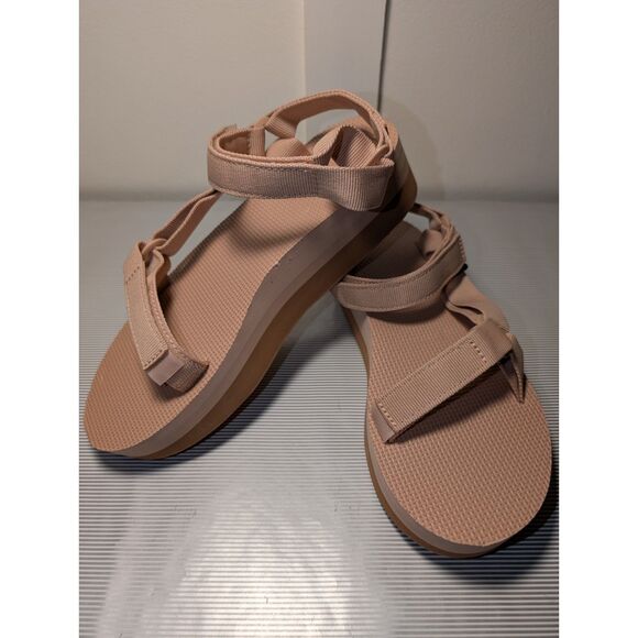 NEW Teva Women's Flatform Universal Pink Platform Sandals, Size 10 - Picture 1 of 11